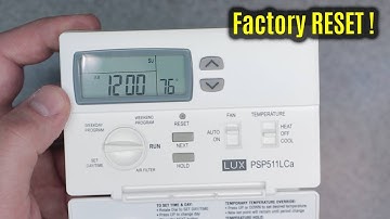 LUX Pro PCP511LC | Factory RESET | Programmable 5-2 Day Thermostat TX1500E