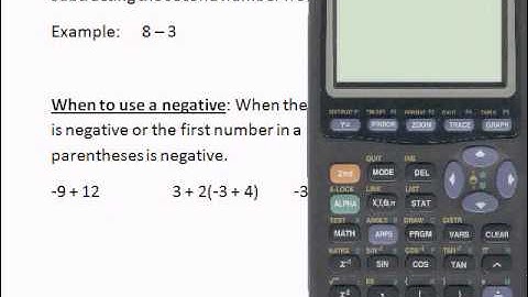 Using a TI 83 for Fractions, Negatives, and Checking Solutions