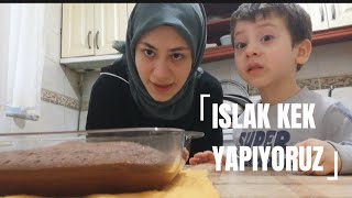 YAMUK ISLAK KEK YAPIYORUZ ||NESLİHANLA YAPIYORUZ 4