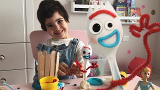 FORKY NASIL YAPILIR? KARDEM İLE OYUNCAK HİKAYESİ - Forky Yapımı - Making Forky - Toy Story 4