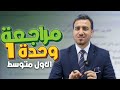 الوحدة الاولى مراجعة نصف السنة انكليزي الاول المتوسط أ محمد النوفلي