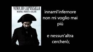 Video thumbnail of "Vinicio Capossela - Si è Spento il Sole Testo Lyrics"