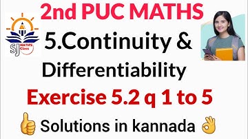 2nd pu ex 5.2 q 1 to 5 solutions||class 12 ex 5.2 q 1 to 5 solutions||continuity & Differentiability