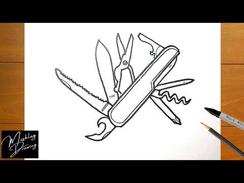 How to Draw a Swiss Army Knife