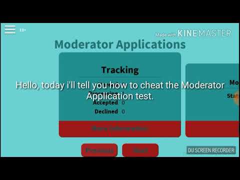 Roblox How To Cheat Moderator Application Youtube