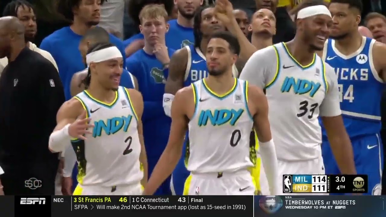 TYRESE HALIBURTON GAME-WINNING 4-POINT PLAY VS GIANNIS - SPORTSCENTER HIGHLIGHT