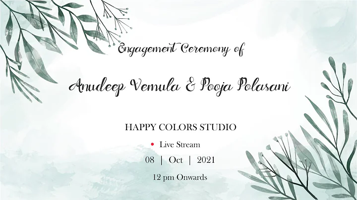 Anudeep Vemula & Pooja Polasani | Engagement cerem...