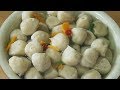 Homemade fish balls。福建传统小吃，手工鱼丸。具有天然、营养、保健的美食特色。味道鲜美，具有特殊的海鲜风味。