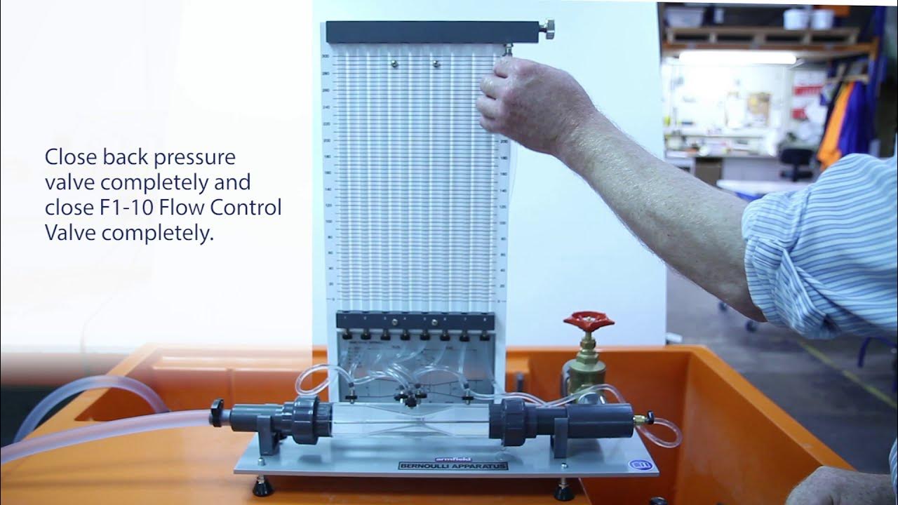 Armfield F1 10 bench with F1 15 manometer board Instruction YouTube
