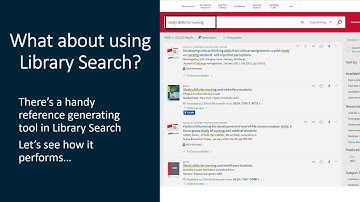Online referencing tools