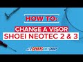 How to change a Shoei Neotec 2 visor and sun visor - Sportsbikeshop