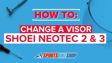 How to change a Shoei Neotec 2 & 3 visor and sun visor - Sportsbikeshop