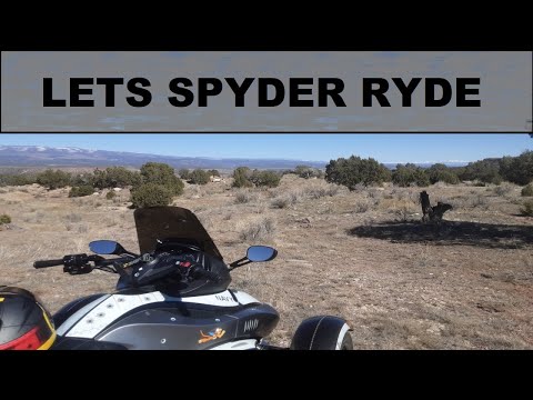 Can Am Spyder Rydes - Departing Dove Creek Colorado and Stopping on Slippery Rock Hill.