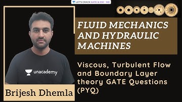Viscous, Turbulent Flow & Boundary Layer theory GATE Questions (PYQs) | Fluid Mechanics | GATE 2021