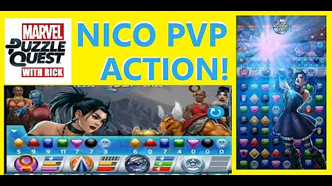 MPQ: PvP Action Nico Minoru & Boosted 4* Characters & 5* Champs! (Marvel Puzzle Quest)