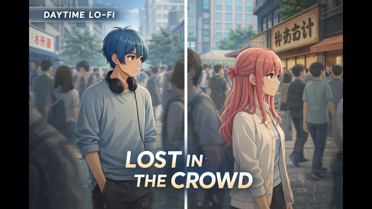 🌤️ Daytime Lo-Fi | Focus & Study in the City Crowd (12-Hour Live)