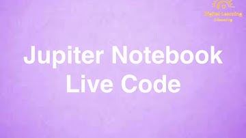 5 jupyter Notebook Live Code | Online Training Download app from below link