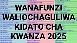 JINSI YA KUONA MAJINA YA WANAFUNZI WALIOCHAGULIWA KIDATO CHA KWANZA 2025 FORM ONE SELECTION