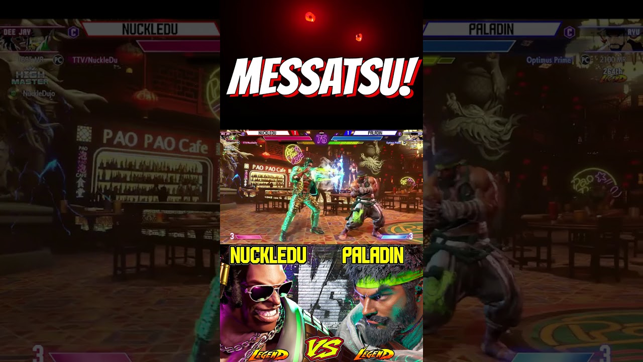 SF6 Nuckledu (Dee Jay) VS Paladin (Ryu)💥Messatsu💥