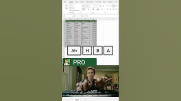 ⬛ Add all borders instantly in Excel with Alt H B A #excel  #excelforbeginners  #exceltips