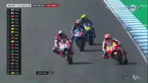 cuplikan last corner gp thailand dovizioso vs marquez