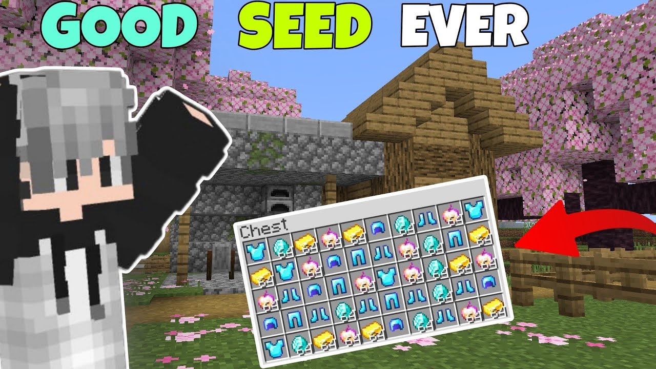 Best Seed For Minecraft Pe🔥 1.20 Spawn Village Best Loot 🤑 Ever - YouTube