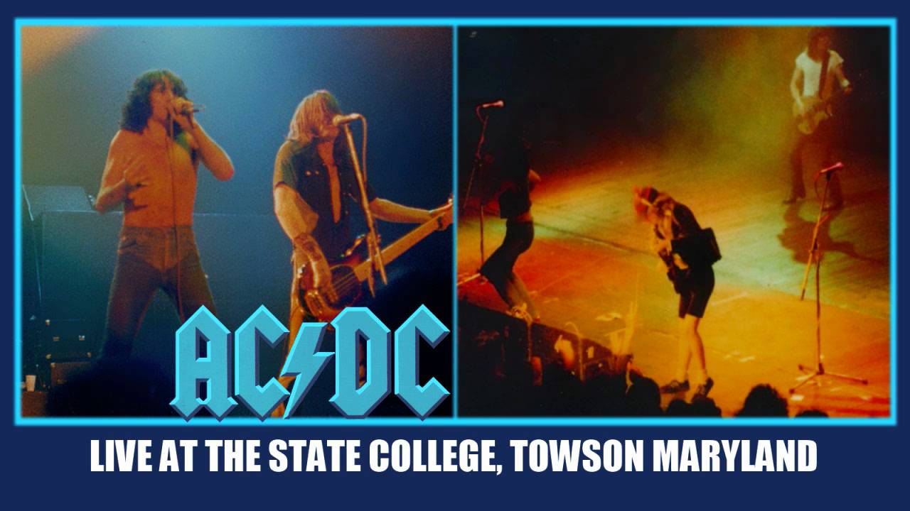 AC/DC Bad Boy Boogie LIVE At The State College Towson Maryland October