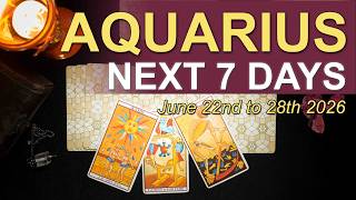 AQUARIUS Weekly Tarot Reading ‘BITTERSWEET ABUNDANCE’ June 22 to 28 2026 ✨