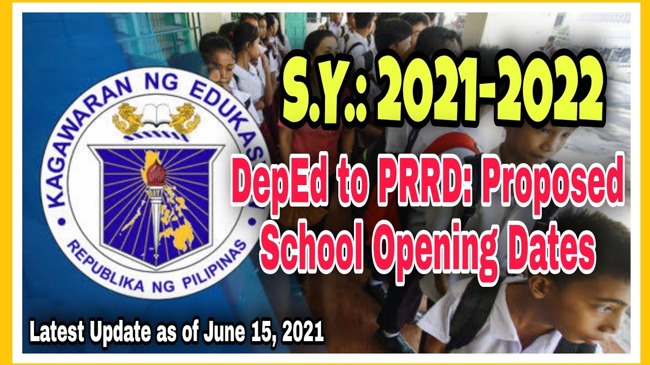 DepEd To PRRD PROPOSED SCHOOL OPENING DATES For SY 2021 2022 YouTube deped-to-prrd-proposed-school-opening-dates-for-sy-2021-2022-youtube