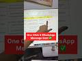 One Click & WhatsApp Message Sent 😎📲 | Amazing Trick!