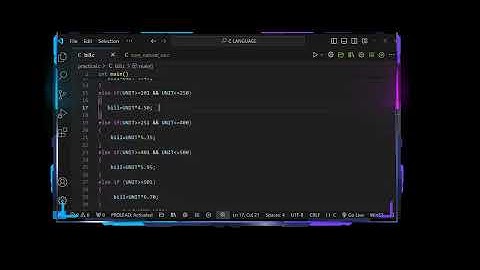c program to calculate electricity bill #c program ing