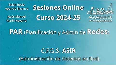 2024-25 - PAR / ASIR - Unidad 1 + Intro Programación Docente + Tarea 1. Parte 1 de 2