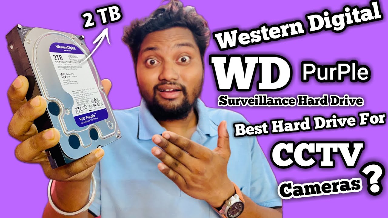 WD 2TB Best Hard Drive For CCTV Cameras Western Digital PurPle