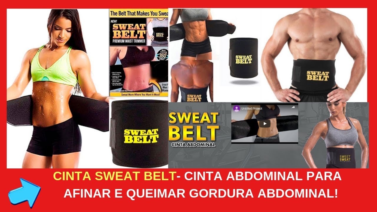 🔴CINTA SWEAT BELT CINTA ABDOMINAL PARA AFINAR E QUEIMAR GORDURA