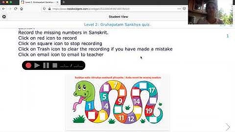 Book widget audio recording
