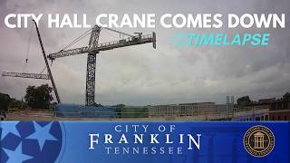 City Hall Crane Comes Down - Timelapse