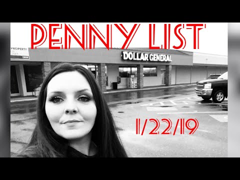 Penny Shopping List For Dollar General Tuesday January 22 2019