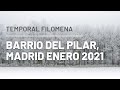 Filomena- Nieve en Barrio del Pilar Madrid 2021.