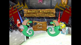 Spongebob Squarepants Lost In Time - Set Top Game - Medieval Moments Jousting Practice Game