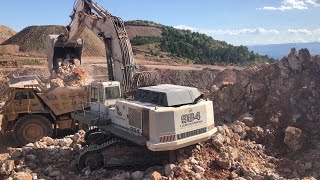 Liebherr 984 Excavator Loading Caterpillar 775E&777C Dumpers - Sotiriadis/Labrianidis Mining Works