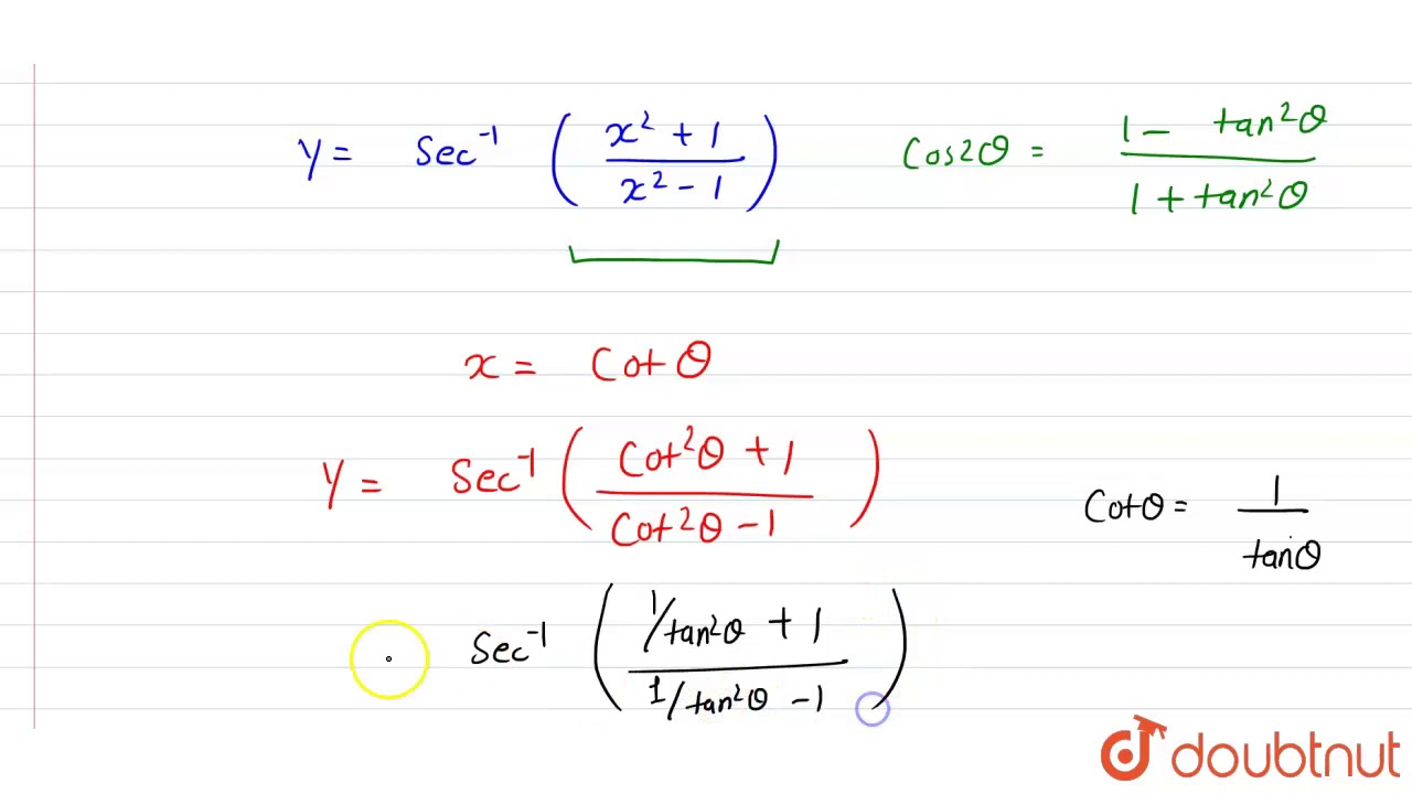 If Y Sec 1 X 2 1 X 2 1 Then Dy Dx Youtube