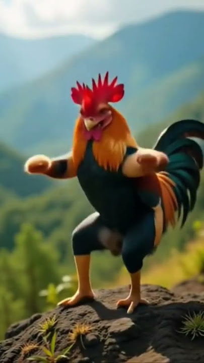 ayam berjoget joget lucu #shotrs #cat #funny #ayamberkokok