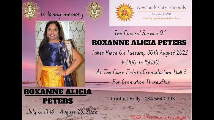Funeral Service of the Late Roxanne Alicia Peters