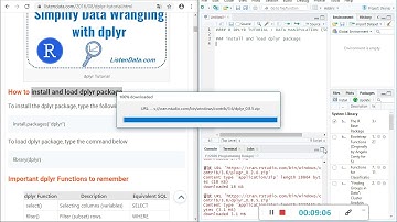 R dplyr 01   install and load dplyr package