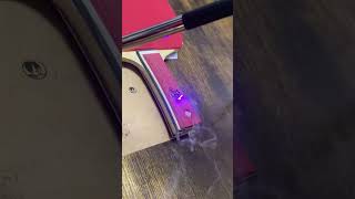 【レーザー注意】めちゃかわラケット作成してる　#卓球 #shorts