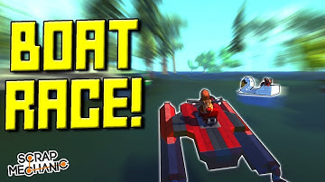 RACING BOATS on a FLOODED MAP!  - Scrap Mechanic Multiplayer Monday! Ep 103