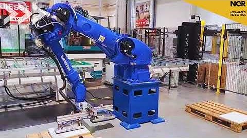NC-R Robot for operating a drilling machine, robotic loading and unloading of workpieces from a CNC