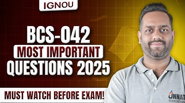 BCS 042 Solved Question Paper June 2025 Full Marks | BCS 042 Important Questions