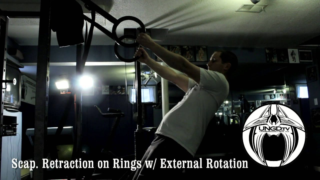 Scap. Retraction on Rings w/ External Rotation YouTube