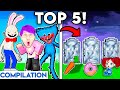 TOP 5 MINECRAFT BIRTH TO DEATH VIDEOS! (HUGGY WUGGY, MR. HOPPS, LADYBUG & MORE) *1 HOUR COMPILATION*
